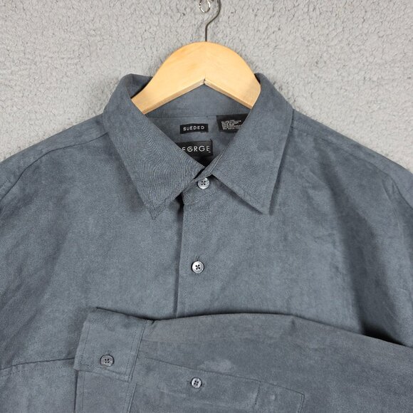 Vintage George Shirt Mens Size XL Sueded Button Down L/S Classic Relaxed Fit NWT - Picture 1 of 12